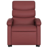 Fauteuil inclinable électrique rouge bordeaux similicuir