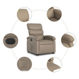 Fauteuil inclinable électrique cappuccino similicuir