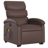 Fauteuil inclinable de massage électrique marron similicuir