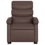 Fauteuil inclinable de massage électrique marron similicuir