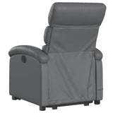 Fauteuil inclinable de massage électrique gris similicuir