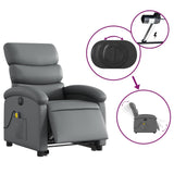 Fauteuil inclinable de massage électrique gris similicuir