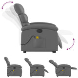 Fauteuil inclinable de massage électrique gris similicuir