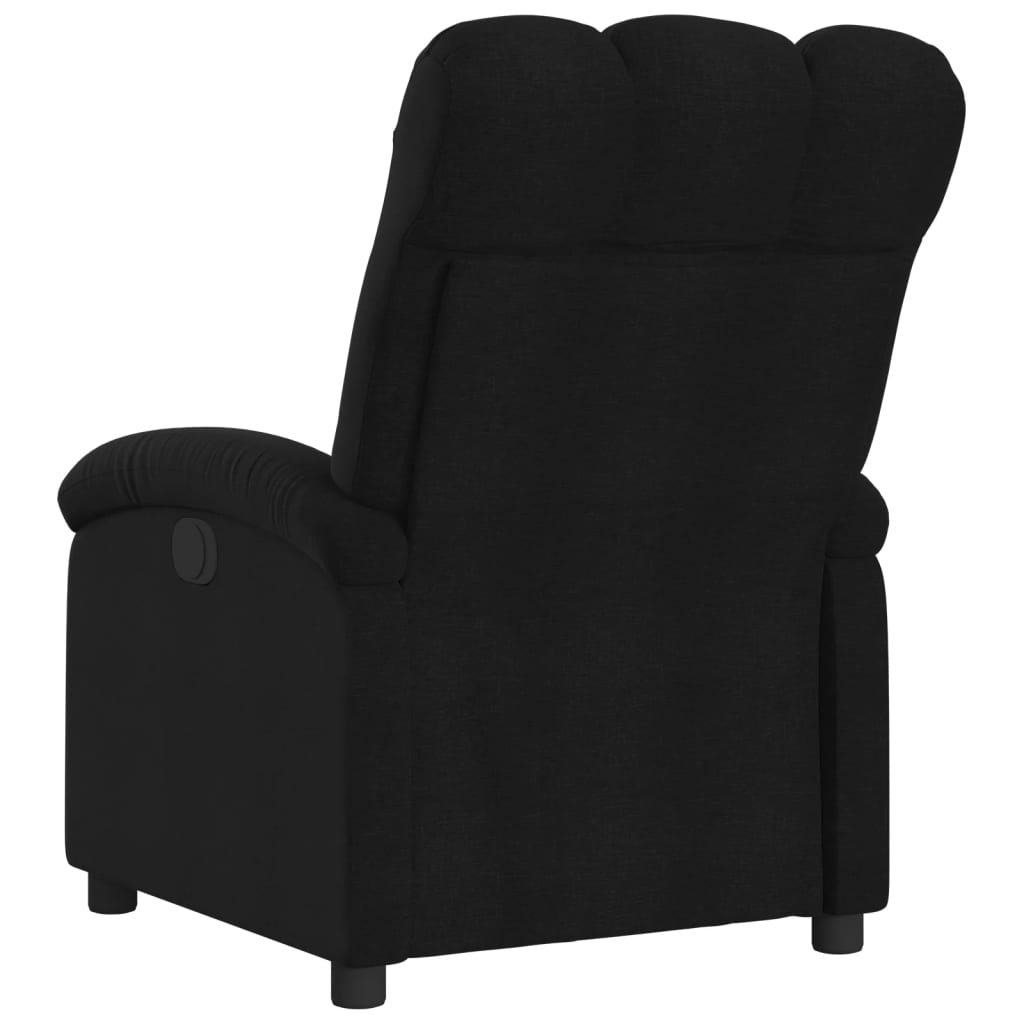 Fauteuil inclinable électrique Noir Tissu