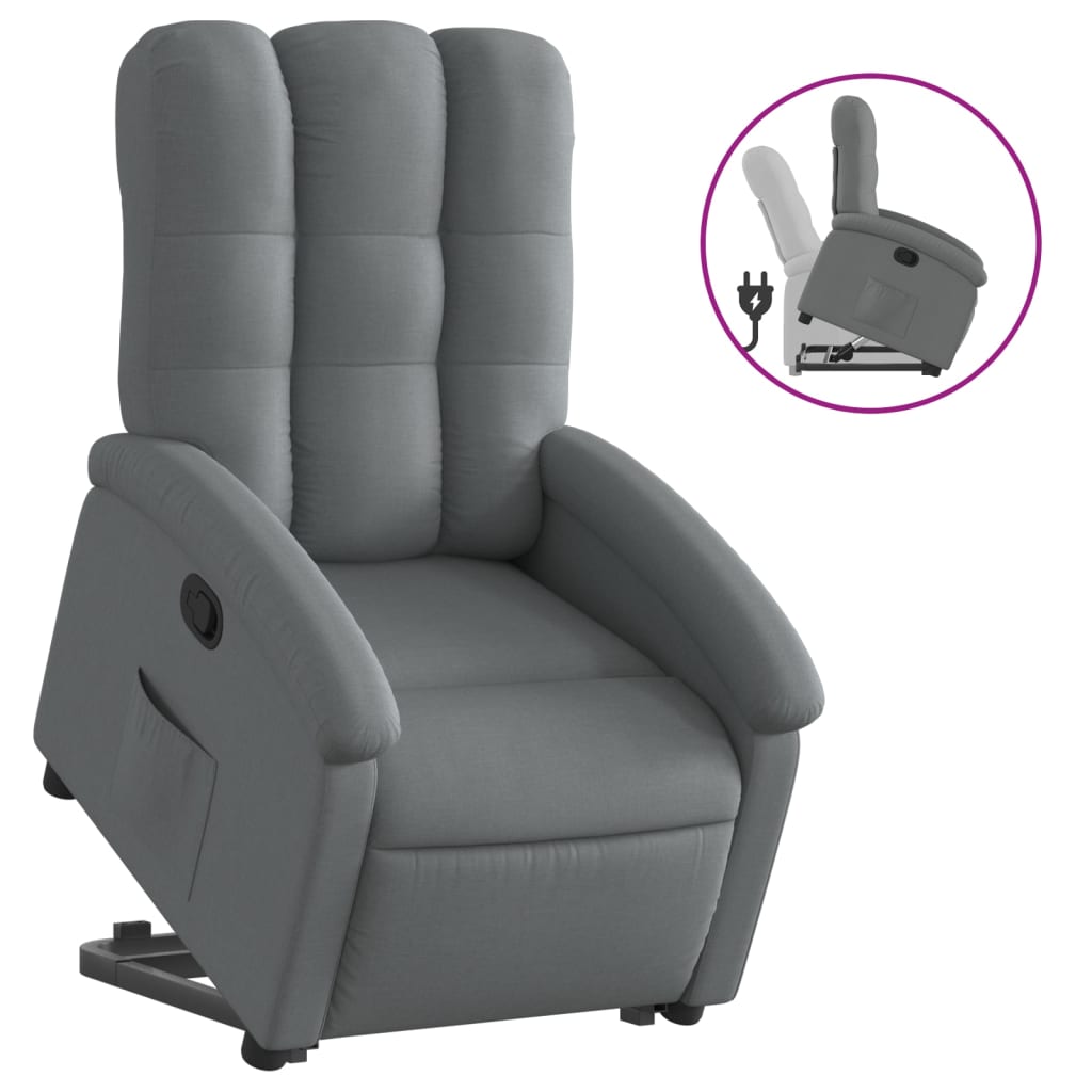 Fauteuil inclinable Gris foncé Tissu