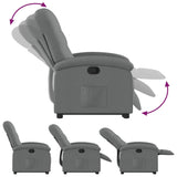 Fauteuil inclinable Gris foncé Tissu