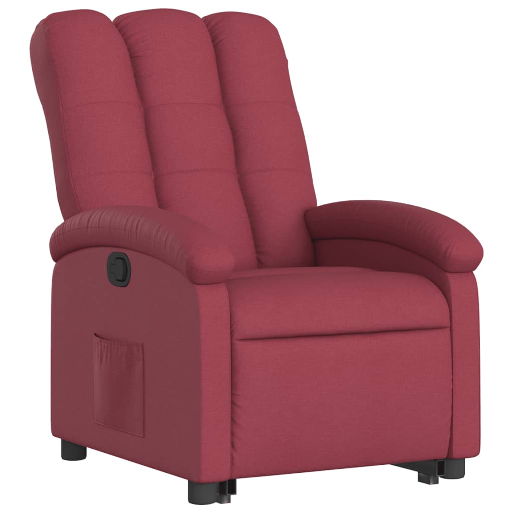 Fauteuil inclinable rouge bordeaux tissu