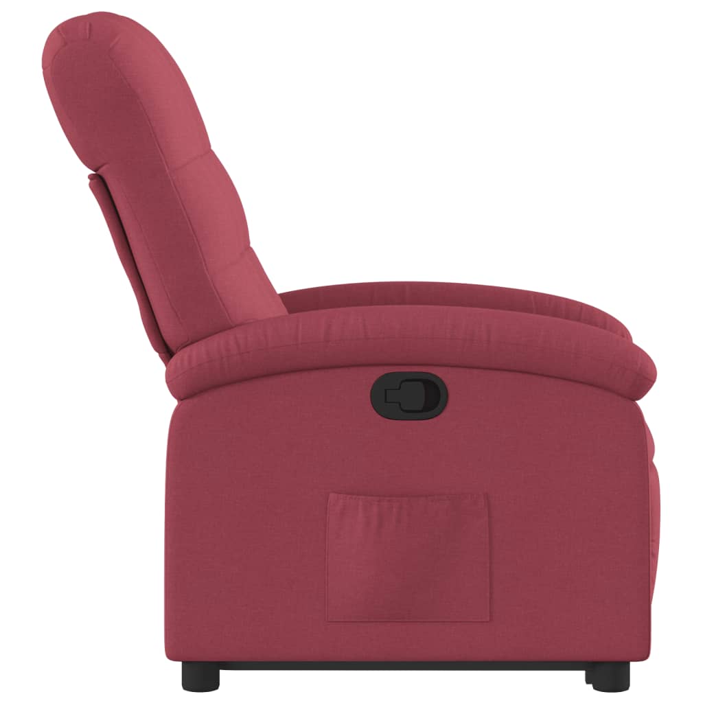 Fauteuil inclinable rouge bordeaux tissu