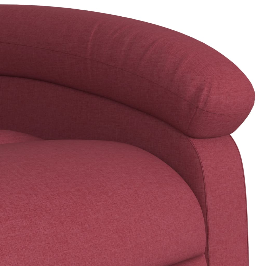 Fauteuil inclinable rouge bordeaux tissu