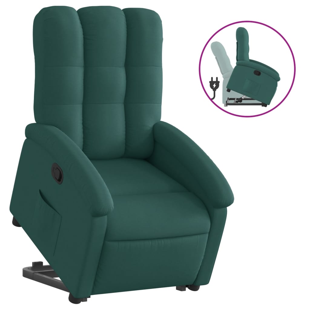 Fauteuil inclinable vert foncé tissu