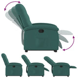 Fauteuil inclinable vert foncé tissu