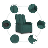 Fauteuil inclinable vert foncé tissu