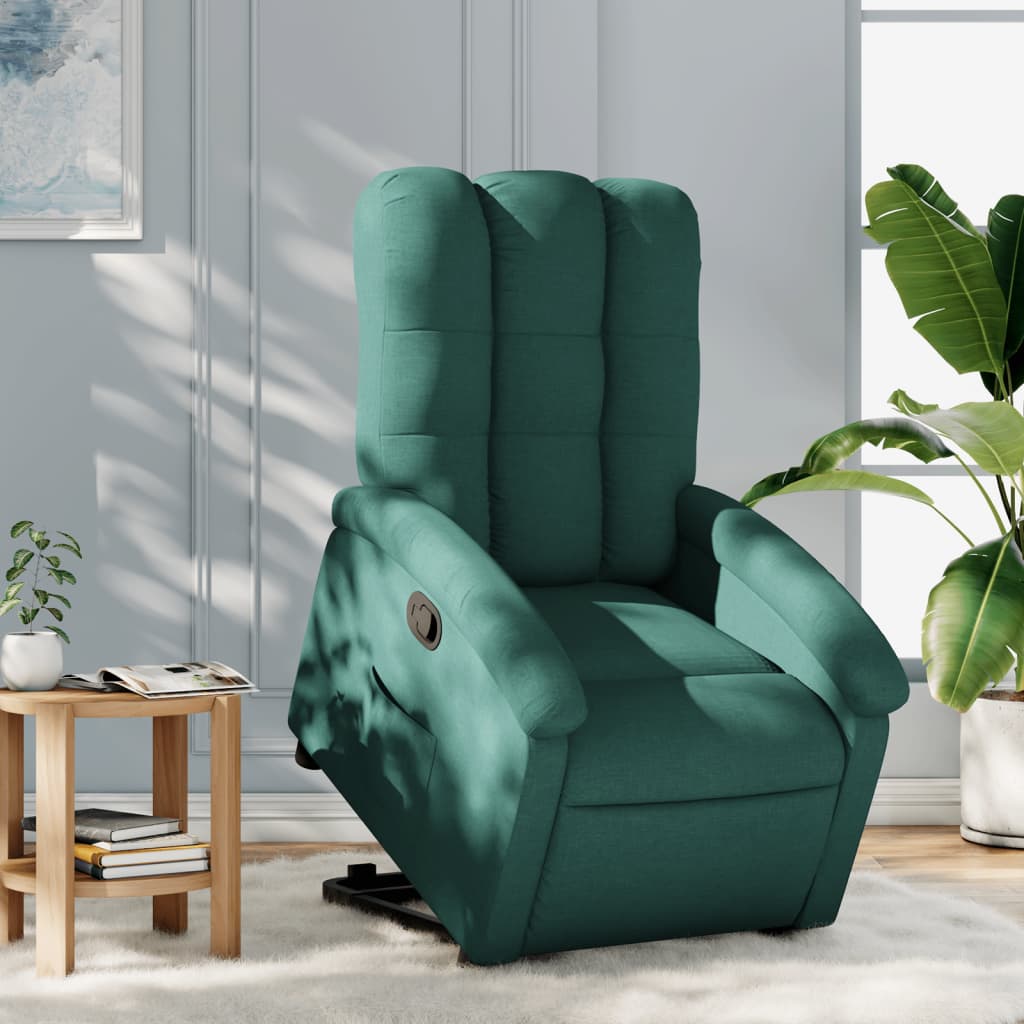 Fauteuil inclinable vert foncé tissu