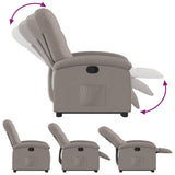 Fauteuil inclinable taupe tissu