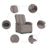 Fauteuil inclinable taupe tissu