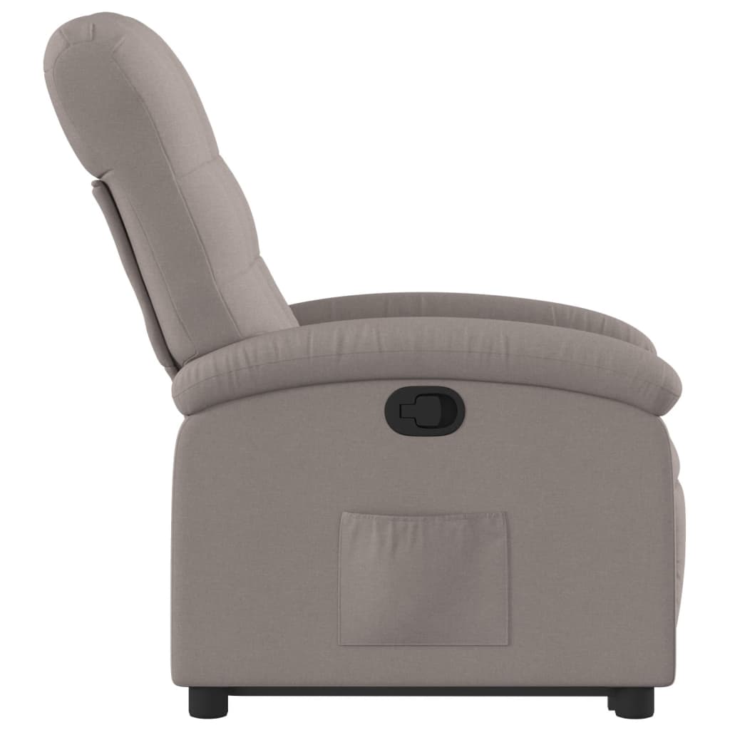 Fauteuil inclinable taupe tissu