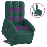 Fauteuil inclinable de massage Vert foncé Tissu