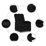 Fauteuil inclinable électrique noir tissu