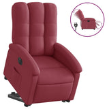 Fauteuil inclinable électrique rouge bordeaux tissu