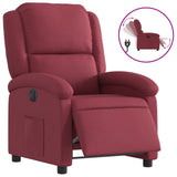 Fauteuil inclinable électrique Rouge bordeaux Tissu