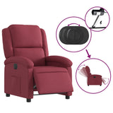 Fauteuil inclinable électrique Rouge bordeaux Tissu