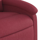 Fauteuil inclinable électrique Rouge bordeaux Tissu