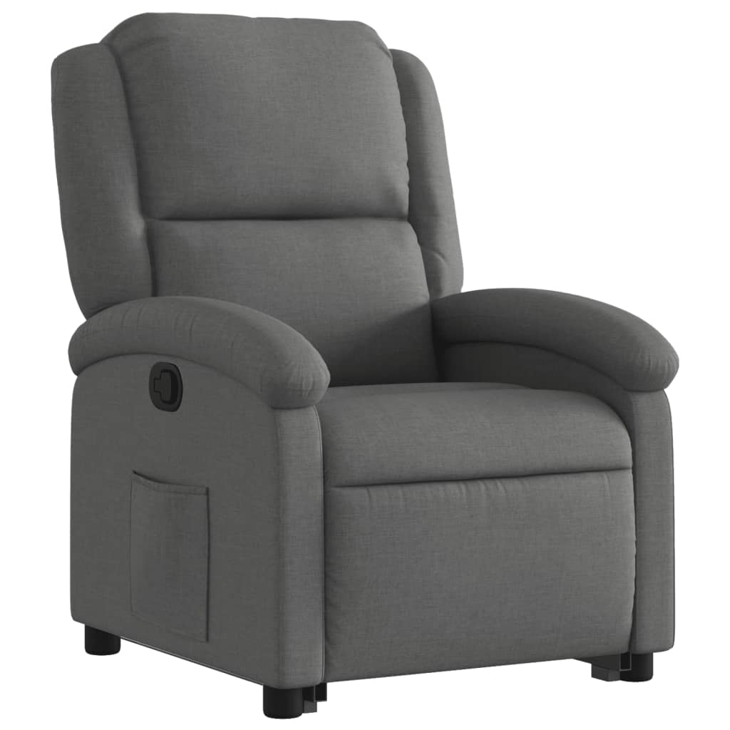 Fauteuil inclinable Gris foncé Tissu