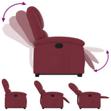 Fauteuil inclinable rouge bordeaux tissu