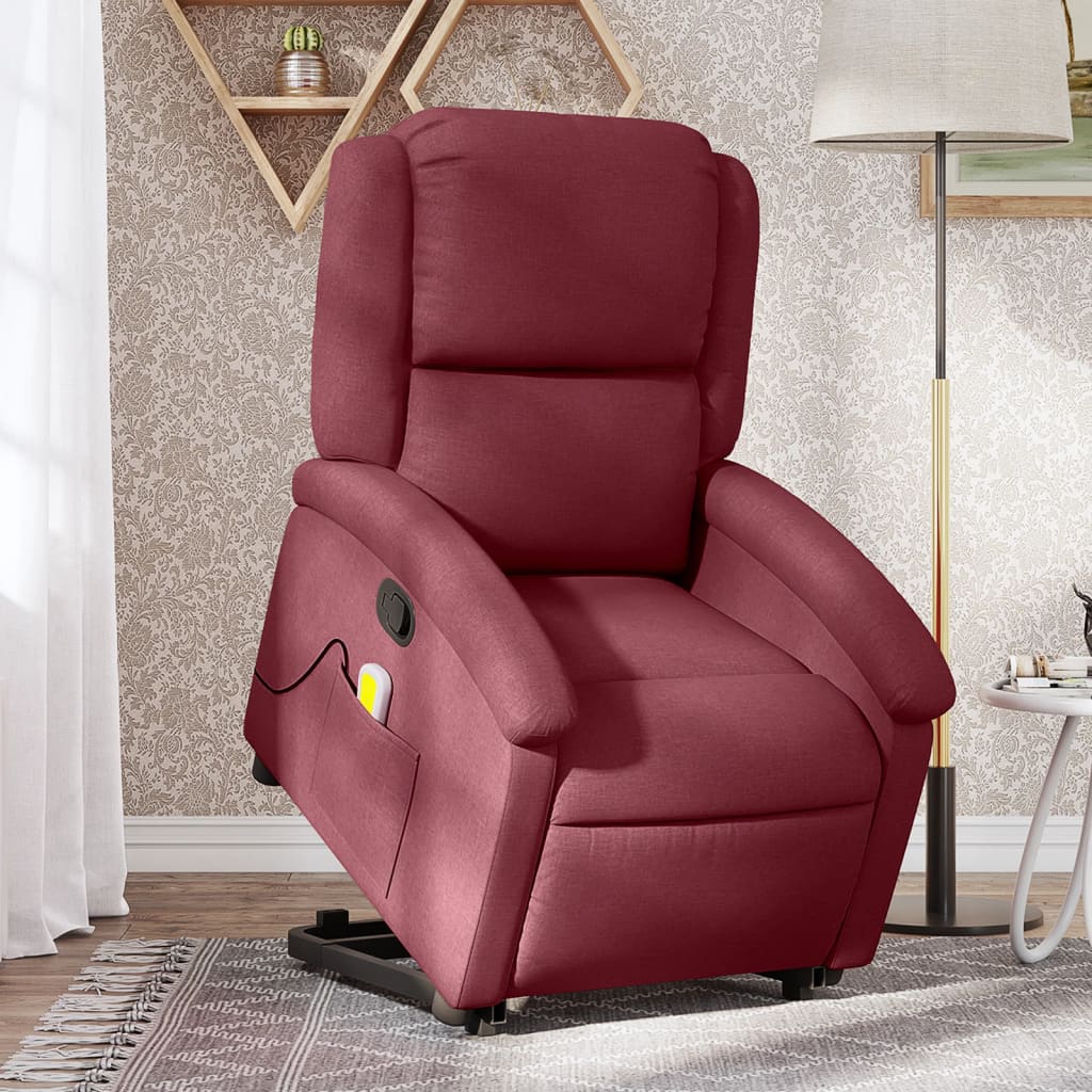 Fauteuil inclinable rouge bordeaux tissu