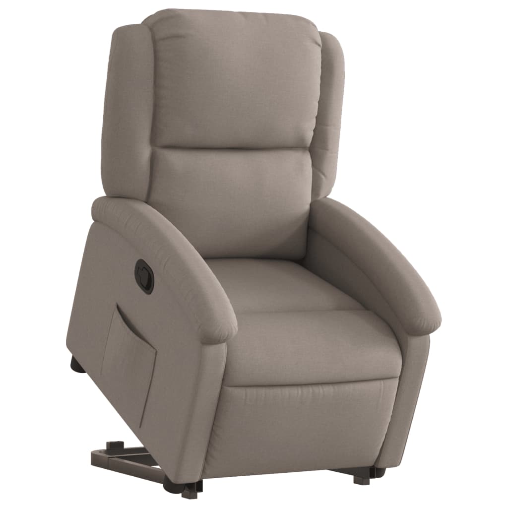 Fauteuil inclinable taupe tissu