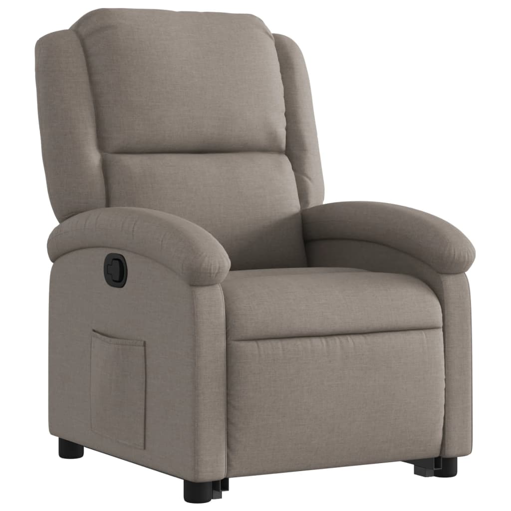 Fauteuil inclinable taupe tissu