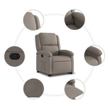 Fauteuil inclinable taupe tissu