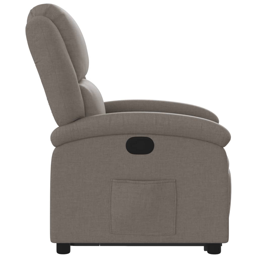 Fauteuil inclinable taupe tissu