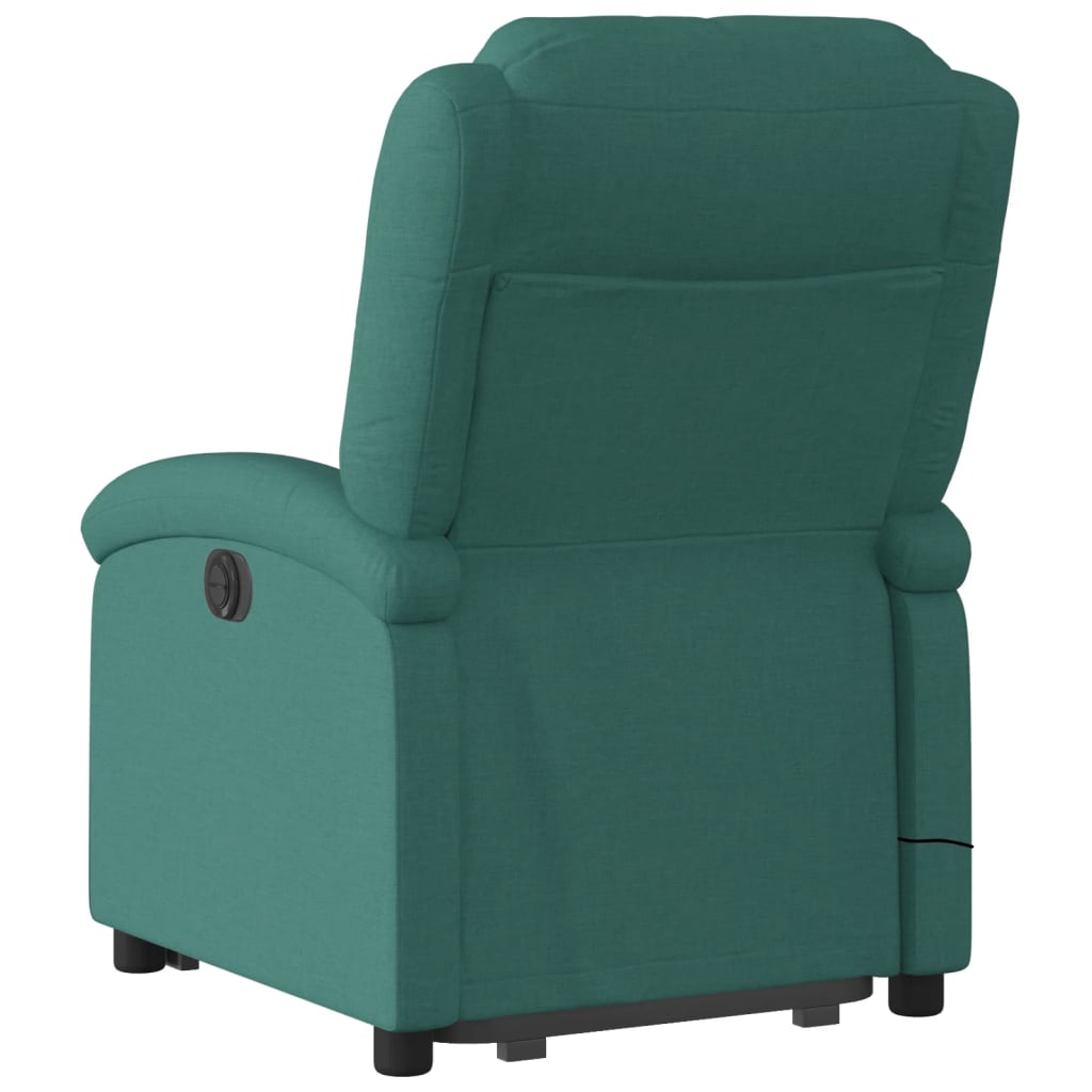 Fauteuil inclinable de massage Vert foncé Tissu