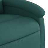 Fauteuil inclinable de massage Vert foncé Tissu