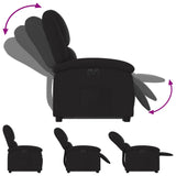 Fauteuil inclinable électrique noir tissu