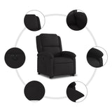 Fauteuil inclinable électrique noir tissu