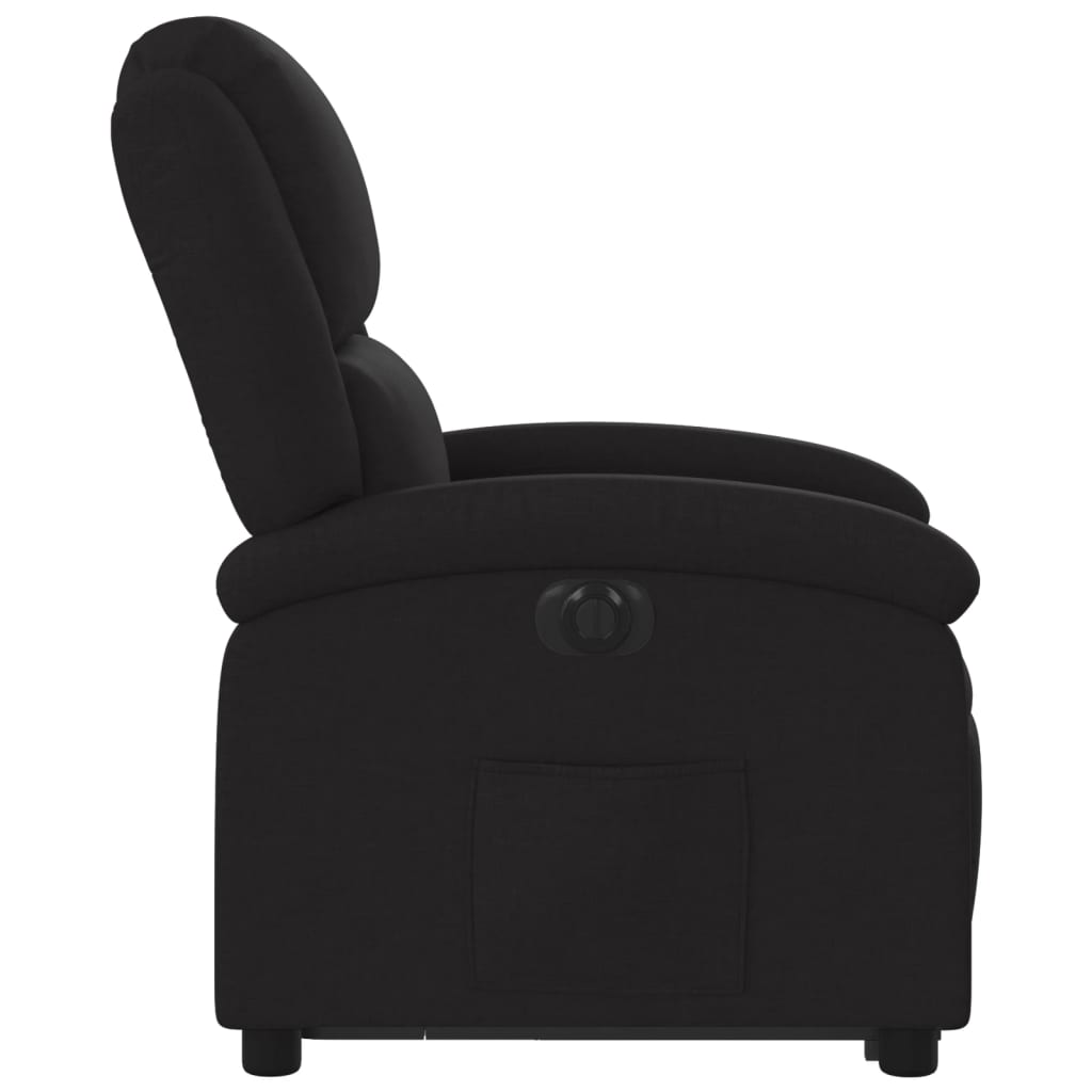 Fauteuil inclinable électrique noir tissu