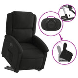 Fauteuil inclinable électrique noir tissu