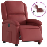 Fauteuil inclinable électrique Rouge bordeaux Similicuir