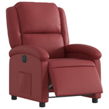 Fauteuil inclinable électrique Rouge bordeaux Similicuir