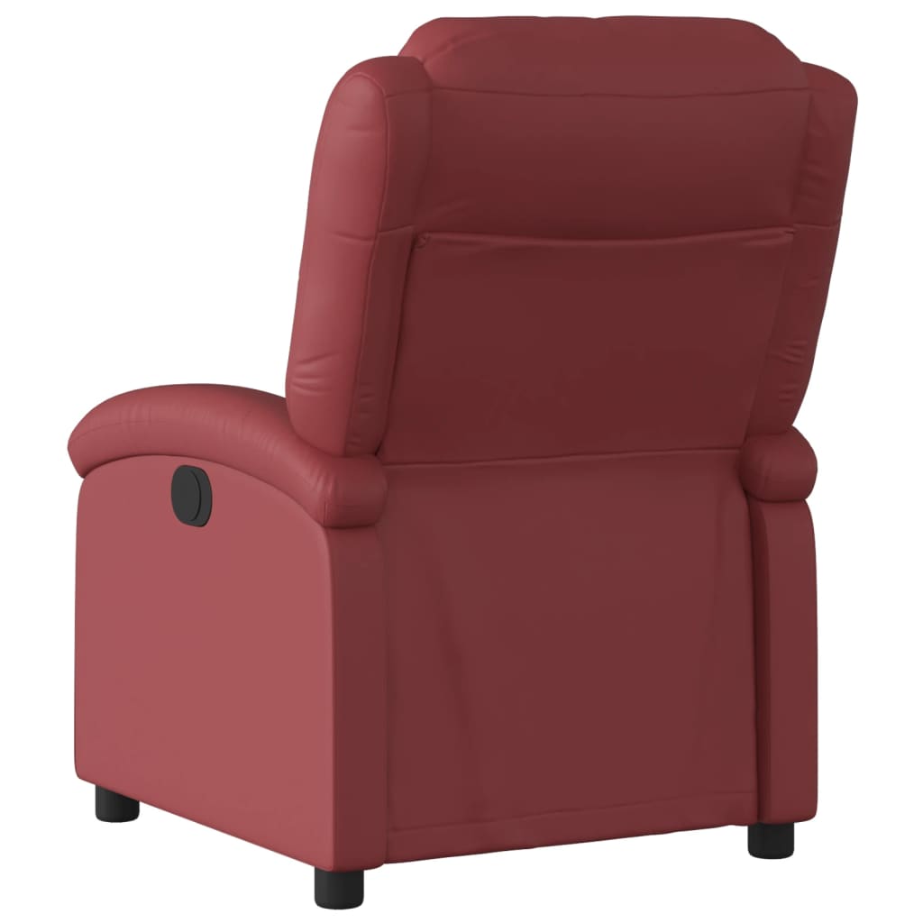 Fauteuil inclinable électrique Rouge bordeaux Similicuir