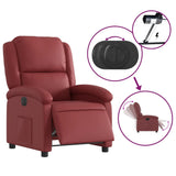 Fauteuil inclinable électrique Rouge bordeaux Similicuir