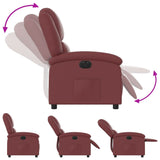 Fauteuil inclinable électrique Rouge bordeaux Similicuir