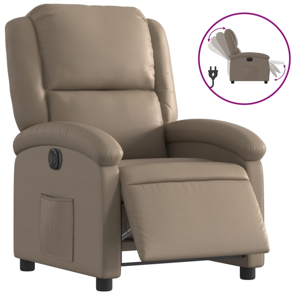 Fauteuil inclinable électrique Cappuccino Similicuir