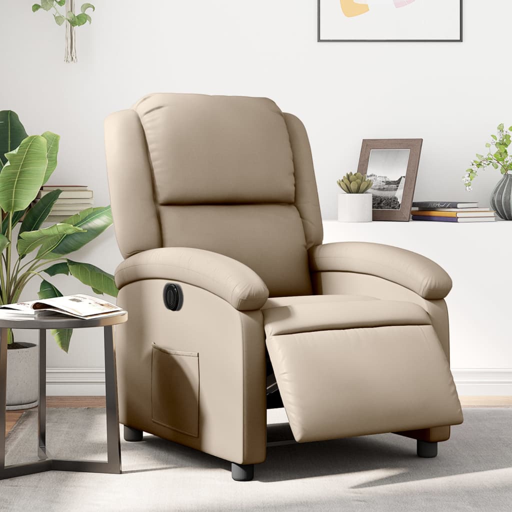 Fauteuil inclinable électrique Cappuccino Similicuir