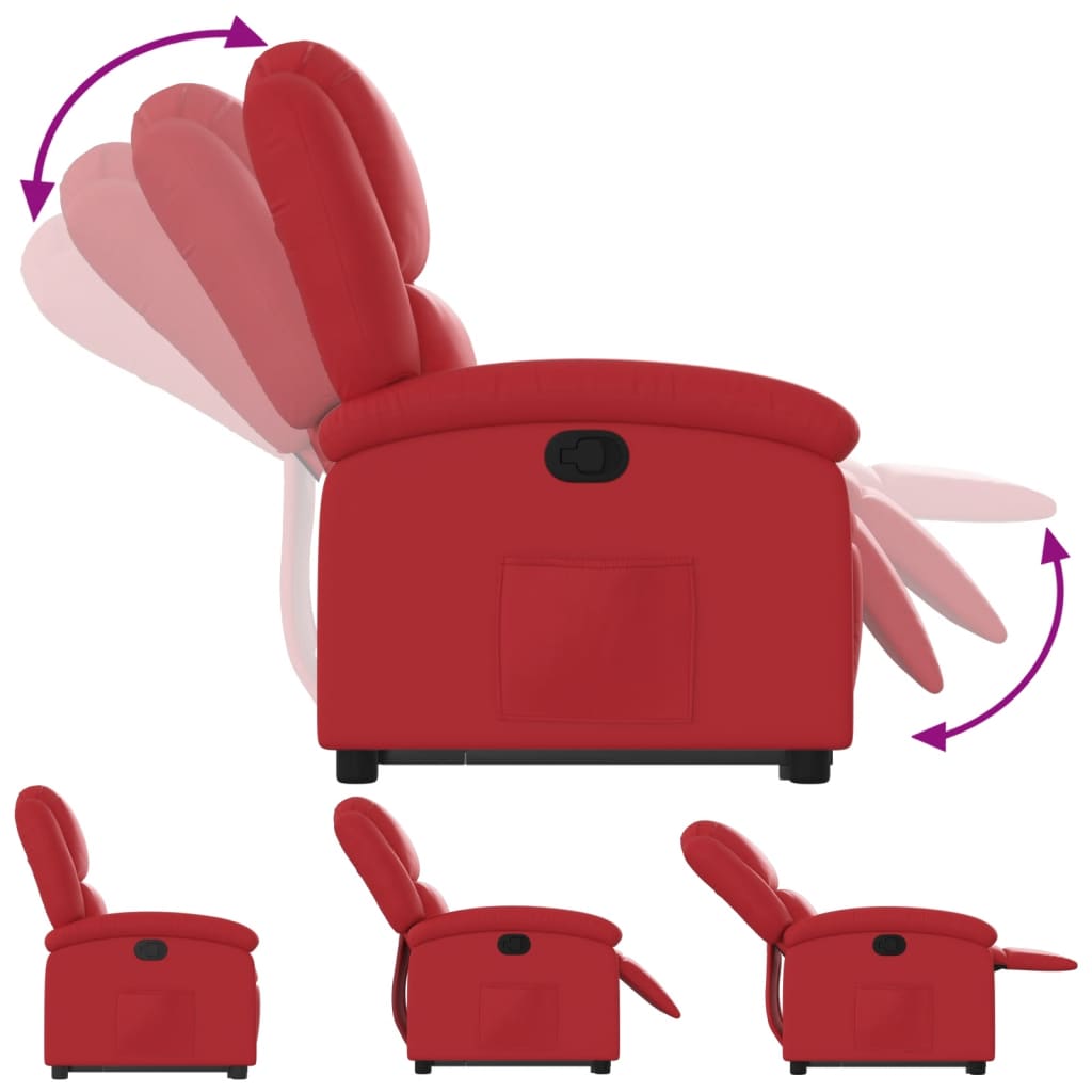 Fauteuil inclinable Rouge Similicuir