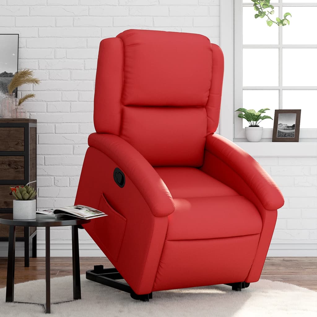 Fauteuil inclinable Rouge Similicuir