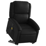 Fauteuil inclinable de massage Noir Similicuir