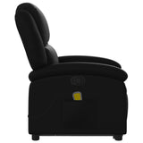 Fauteuil inclinable de massage Noir Similicuir